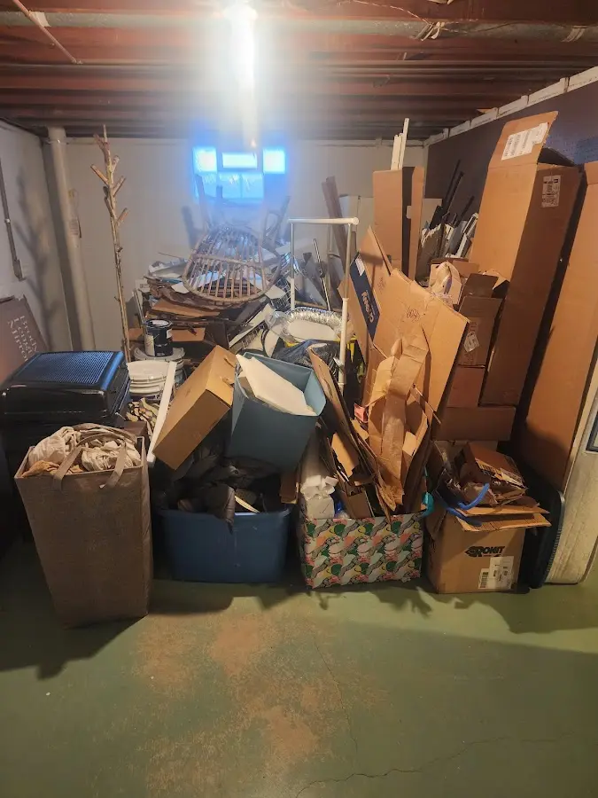 Roll-off dumpster container at job site for Yard Waste Dumpster Rental in Duquesne